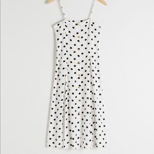 & Other Stories Polka Dot Button Up Midi Dress
